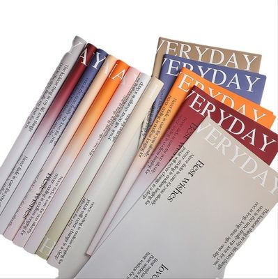 Ein guter Preis. Taimi's neue englische Gradient-Blumenkunst-Blumenverpackungspapier, Bouquet-Verpackungspapier, wasserdichtes Ouya-Papier Online