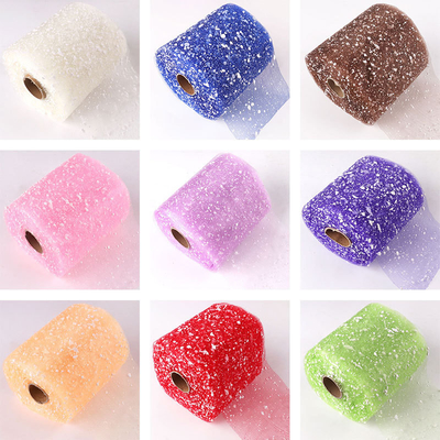 Ein guter Preis. 15cm breites Schneefleckennetz handgefertigt DIY Zeichentrickfilm Blumendekoration Verpackungsnetz Hochzeitsdekoration mit mehreren Farben Online