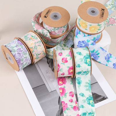 Ein guter Preis. Rosendruckband Haarzubehör DIY Geschenk Blumenverpackung Schuhe Blume Grashut Bogenband Rosenblumenband Online