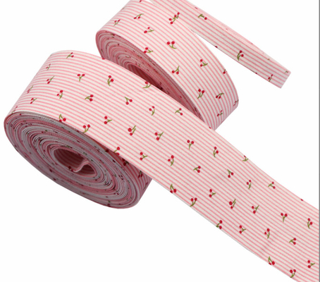 Ein guter Preis. Kirsch gestreiftes Band, gepresstes Stoffband, gewebter Gürtel, Bogen, Haustierleine, Kragen, Geschenkverpackung, Stoffband Online