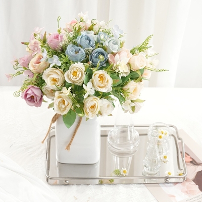 Simulierte Granatapfelrose Fertig Bouquet Ins Stil Wohndekoration Kunstblumen Hochzeitsszene Dekoration