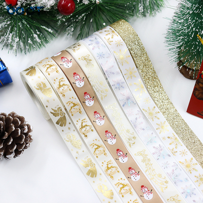 Ein guter Preis. Goldene Weihnachtsbänder, Weihnachtskränze, Weihnachtsbäume, Bogen, Dekorationen, DIY-Geschenkverpackungen, Party-Bänder und Bänder Online