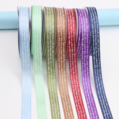 Ein guter Preis. 2cm grünes Gesteinband Geschenkkarton Verpackung Blumenkuchenband BESTWISHES heiß gestempeltes Geschenkband Online