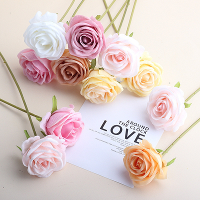 Ein guter Preis. Grenzübergreifende Simulation künstliche Simulation Rose Einzweige Rose Blume künstliche Blume Seidenblume Wohnkulturblume Online