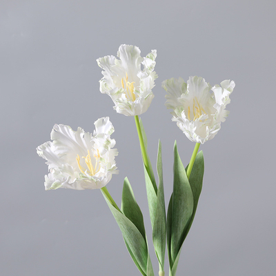 Ein guter Preis. 3D-gedruckte einzweige Papageientulipan mit Zähnen, künstliche Blume mit Feuchtigkeitszufuhr, künstliche Blumengarten-Engineering-Bouquet Online