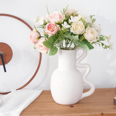 Ein guter Preis. Simulierte Granatapfelrose Fertig Bouquet Ins Stil Wohndekoration Künstliche Blumen Hochzeitsszene Dekoration Grenzüberschreitend Online