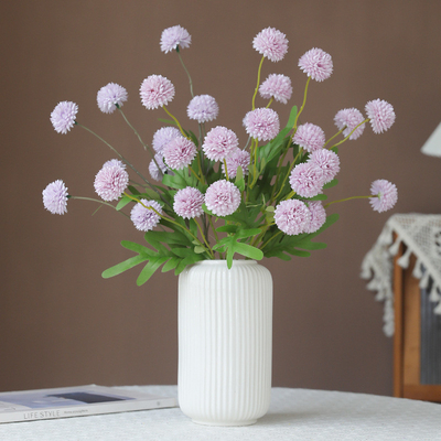 Ein guter Preis. Simulation 5 Frühling Löwenzahnkugel Chrysanthemum Falschblumen Hochzeitsdekoration Requisiten Dekoration Ornamente Fortgeschrittene berührende Bouquet-Erstellung Online