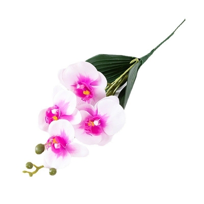 Ein guter Preis. Die Simulation der vierköpfigen Blüte Phalaenopsis zu Hause weich Dekoration kleine Zweige Phalaenopsis Dekoration 3D Kleber Touch künstliche Blüte verkauft sich gut über Grenzen hinweg Online