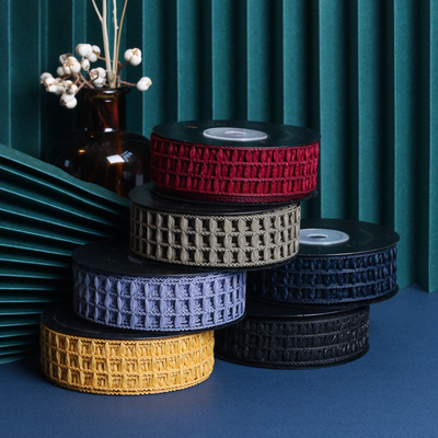 Ein guter Preis. Neue japanische und koreanische ausgehöhlten Band mit Raster Gewebtes Band Bogen Haarzubehör Blumenstrauß Verpackung Gewebtes Band Schnürsenkel Kleidung Geschenkbox Band Online