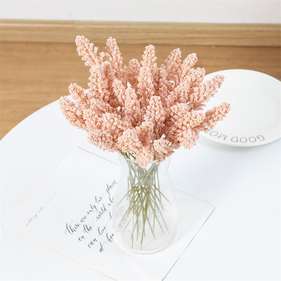Ein guter Preis. Schaumweizen-Ohrlavendel Hochzeitssimulationsstrauß, künstliche handgefertigte künstliche Blumen, grenzüberschreitende Pflanzendekoration, Foto-Requisiten Online