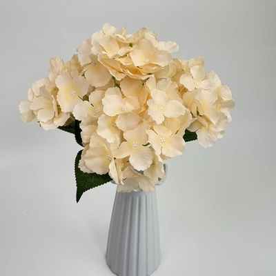 Künstliche Hortensien mit Blättern, Künstliche Blumen Hochzeitskulisse, Hochzeitsschildschirmdekoration, Heimplatzierung