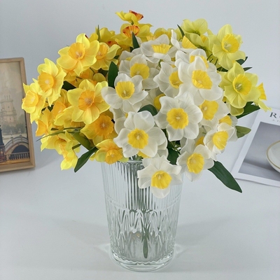Ein guter Preis. Ein Bündel von echten Narzissblüten für ein frisches und sauberes Wohnzimmer und Esstischdekoration, künstliche Blumenkunst, Seidenblumen und künstliche Blumen Online