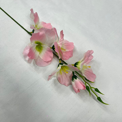 Ein guter Preis. Simulierte Blume kleine einzelne Schwertorchidee Fälschung Blume grenzüberschreitend heiß verkaufter Blumenstrauß High-End Seidenblume kleine Orchidee Tischblumenarrangement Online