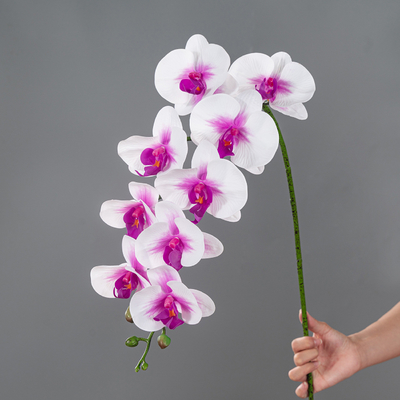 Ein guter Preis. Simulierte Blumen mit einem hochwertigen und realistischen Gefühl, künstliche Schmetterlingsorchideblüten, gefälschte Blumenverzierungen, Blumensträuße, Hochzeitsblumen Orchideenpot Online