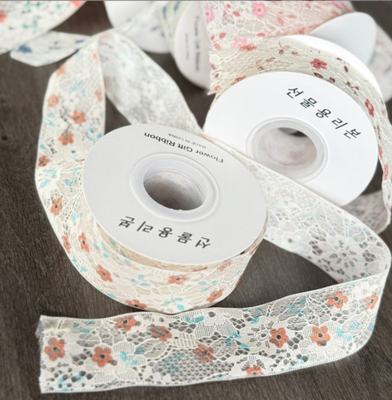 Luoyan Sheng 4cm * 10m Polyester Doppelschicht-Blumenknopfband Die ultimative Lösung für Handwerk und Geschenkverpackungen