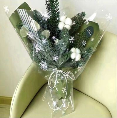 Ein guter Preis. Weihnachts-Wasserdichte Schneeflocken-Zellophan-Blütenladen, Weihnachtsabend Blumensträuße, Geschenke, Apfelverpackungsfabrik Groß- und Direktverkauf Online