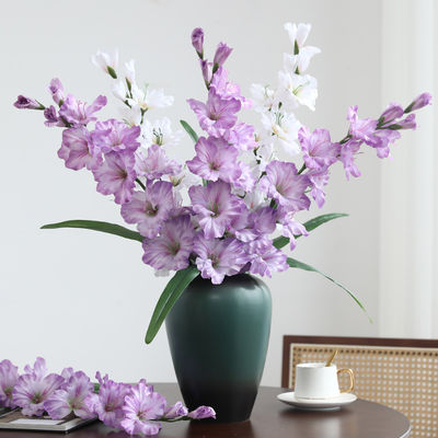 Ein guter Preis. Hochwertige künstliche Blumen, einzweigige Gladiolen, künstliche Blumen, Wohnzimmer und Esstisch, Hochzeitsfotografie, künstliche Blumensträuße. Online