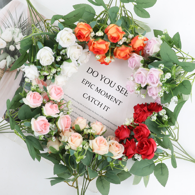 Hochzeitssimulation, kleine Rosen, simulierte Blumen, gefälschte Blumen, übergroße Hochzeitsfotografie, Blumensträuße, Requisiten für die Heimwerkerdekoration