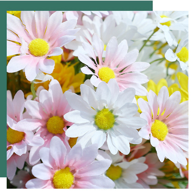Ein guter Preis. Kamillensimulation, kleine Margherita, falsche Blume, Wohnzimmerdekoration, Esstisch, falsche Blumendekoration, Blumenanordnung, Ornamente, Fotorequisiten Online