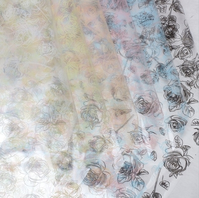 Kristallrose OPP Blumenverpackungspapier, Zellophan-transparente gedruckte Blumenkunststräuße, Blumenverpackungspapier