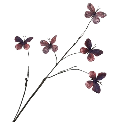 Ein guter Preis. 5 simulierte abgestorbene Zweige, Schmetterlingssträuße, falsche Blumen, Wohnzimmerdekorationen, Bühne, Hochzeitsdekorationen, simulierte Blumen Online
