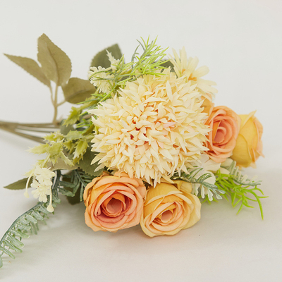 Ein guter Preis. Simulierte Blume Stachelkugel Rose Kombination Blume Hotel Dekoration Fälschung Blume Kleidung Gepäck Dekoration Seide Blume Kopfbedeckung künstliche Blume Online