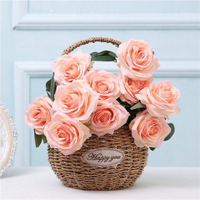 Ein guter Preis. 10 Simulierte Rosensträuße im französischen Stil, Blumen zur Hochzeitsdekoration, Heimdekoration, simulierte Rosensträuße Online