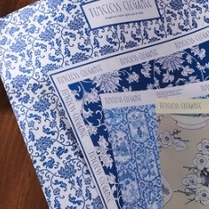Ein guter Preis. Neues chinesisches Blau-Weiß-Porzellan-Blumenverpackungspapier Online