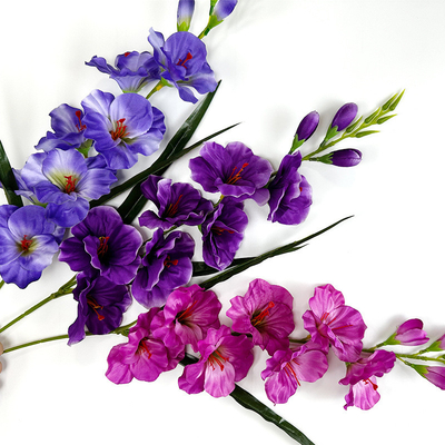 Ein guter Preis. Simulierte Einzelschwertorchideensträußel, Seidenstoff, Hochzeitszimmer, Fotorequisiten, Zeremonie Blumenkorb, Gartenkunst, Landschaftsblumen Online