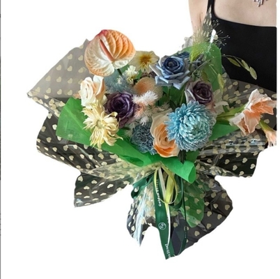 Ein guter Preis. Yuexin Xiancai opp transparentes wasserdichtes Blumenverpackungspapier, Herz-förmiges Glaspapier Blumenverpackungspapier, handgefertigter Blumenstrauß DIY-Material Online