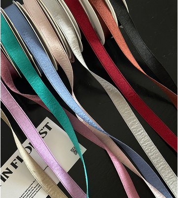 1.5cm/10m Polyester glänzendes Samtband Blumenstrauß für DIY-Band und handgefertigte Blumenmaterialien
