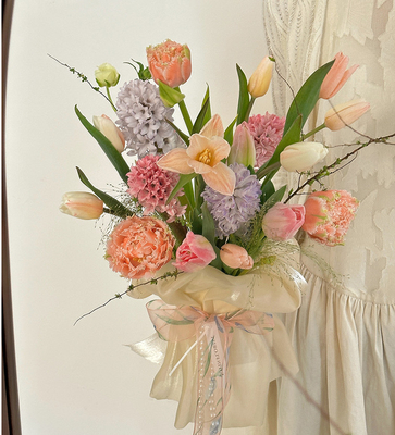 3.8 Göttinnenfest Rosa Lila Grüne Serie Band Blumenstrauß Bindung Backen DIY Geschenkfest Materialien