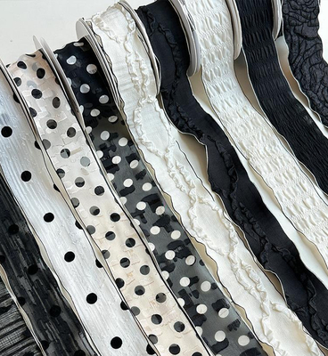 Ein guter Preis. DIY dekorative Blumenverpackung 14m Schwarz-Weiß-Band Qixi-Strauß mit Band-Blumenladen Online