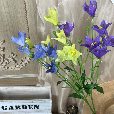 Ein guter Preis. Kleine Campanula Simulation künstliche künstliche Blume Bündel Seidenblume künstliche Kunststoffblume High-End Wohnzimmer Dekoration Hochzeit Blumenarrangement Online