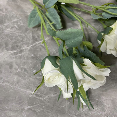 Ein guter Preis. 5 Traumrosen Hochzeit Handheld Blumendekoration Blumenarrangement Trocknete Blumenornament Simulation Rose Bundle Online