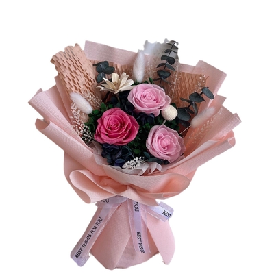 Ein guter Preis. Ewige Blumensträuße, echte Blumenrosen, getrocknete Blumenornamente, Weihnachts-, Valentins- und Qixi-Festivalgeschenke, grenzüberschreitend meistverkaufte Geschenkboxen Online