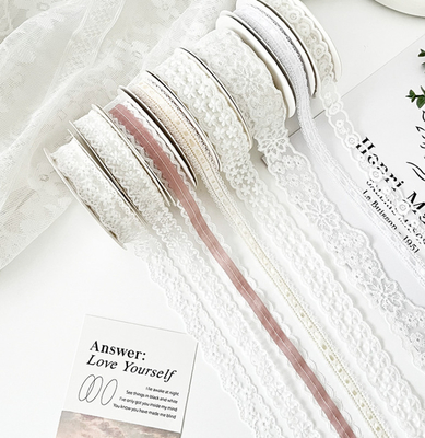Jacquard-Spitzenband, Blumenstrauß, gebundenes Kuchengeschenkband, handgefertigte DIY-Charge Dekoration von Haarmaterialien