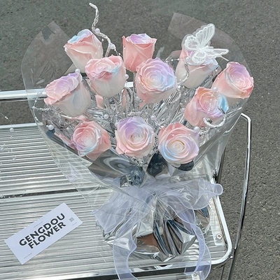Ein guter Preis. Meerjungfrau Prinzessin Star River Traum Seife Ewige Blume 11-Blume Fertig Bouquet als Geburtstagsgeschenk zum Qixi Festival Online