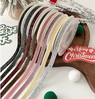 Ein guter Preis. Gelbes Satinband für Weihnachtsdekorationen, waschbares DIY-Material Online