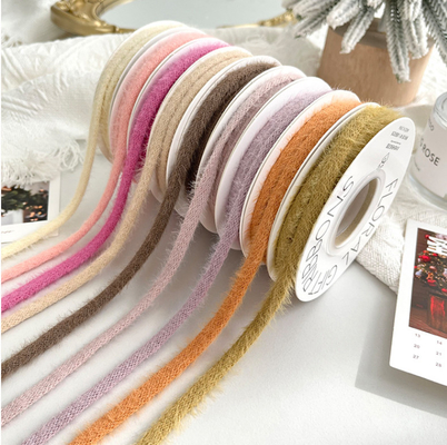 Ein guter Preis. Umweltfreundlicher Plüsch-Hohlband-Blumenstrauß, handgefertigtes Weihnachts-Blumen-DIY-Geschenk, Beutelbindebänder für Kuchen Online