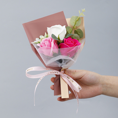 Valentinstags-Mini-Bouquet, Rosen-Seife, Ewige Blume, Aromatherapie-Geschenkbox, DIY-Souvenir-Geschenk Großhandel