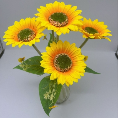 Simulierte Blumen Sonnenblume Kunstblumenstrauß Sonnenblume Taschentuch Blumenstrauß Hochzeits-Hotel Dekoration Blumen