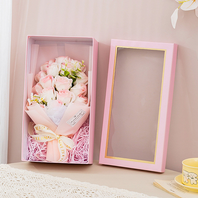 Ein guter Preis. 18 Rosen Seifeblumen Geschenkschachtel, Seifeblumenstrauß, Valentinstag, Weihnachtsgeschenk, Geburtstagsgeschenk, grenzüberschreitende Lieferung Online
