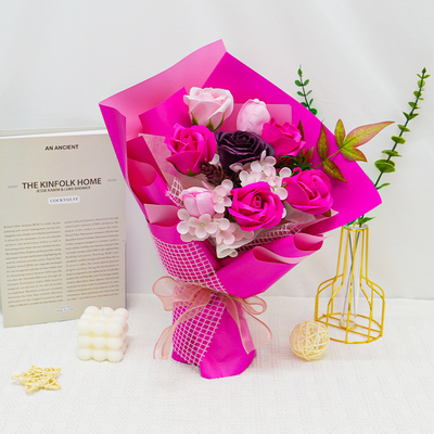 Ein guter Preis. Gemischter Rosen-Seifenstrauß, Qixi-Fest Valentinstagsgeschenk, handgefertigter Seifenstrauß, fertiges Produkt, grenzüberschreitend Online