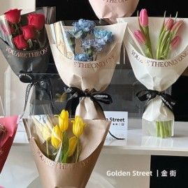Ein guter Preis. Heißprägefolie Transparent Valentinstag Blumen Blumenverpackungspapier in vielen Farben Online