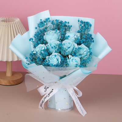 Ein guter Preis. Grenzüberschreitende Muttertags- und Valentinstagsgeschenke für Babyblüten, getrocknete Blumen, Rosensträuße, Seifenblumen und konservierten Blumen für die Mutter Online