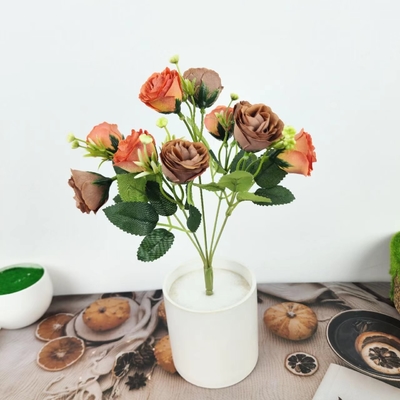 Ein guter Preis. Simulierte Rose Hochzeit Handgesteckte Blumendekoration Simulierte Ölmalerei Rose Getrocknete Blumenstrauß High End Online