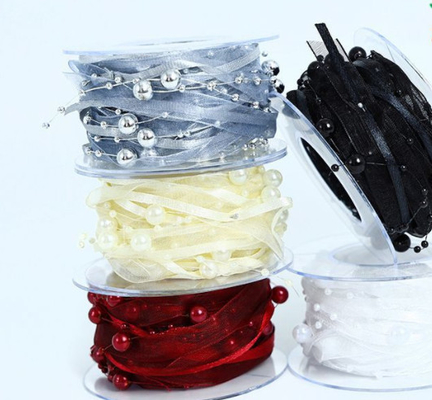 Ein guter Preis. Perlen-Liebe-Garn-Perlenkette-Band-Blumen-Verpackungsmaterial-Perlen-Haarschmuck-Geschenk-DIY-Band 1cm / 5m Farbechtheit Online