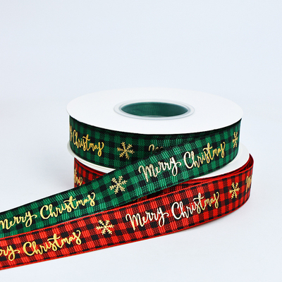 Ein guter Preis. 2.5cm x 25m Weihnachts-Heißpräge-Karoband, perfekt für Geschenkbox-Dekoration Online