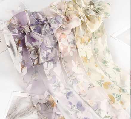 Ein guter Preis. Waschbares Qixi-Valentinstag Blumen-Tanzband Blumenstrauß Blumenband Handgemachte DIY-Schleifen-Dekorationsband Blumenkunst Weiß Online